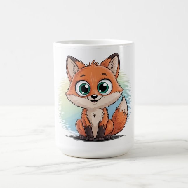 Taza De Café Süßer Fuchs Cartoon | Niedliche Tier Illustration  (Centro)