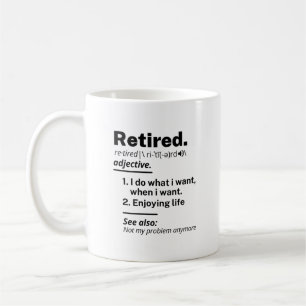 Taza De Café sustantivo de definición retirada, regalo divertid