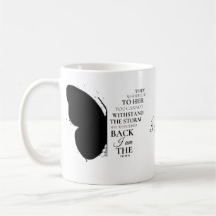 Taza De Café Susurraron A Su Ala De Mitad Mariposa