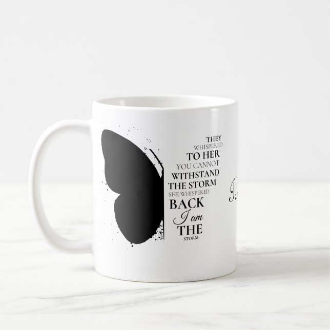 Taza De Café Susurraron A Su Ala De Mitad Mariposa (Izquierda)
