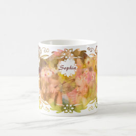 Taza De Café Susurros de Magia: Dos Amigas Hadas en un Jardín