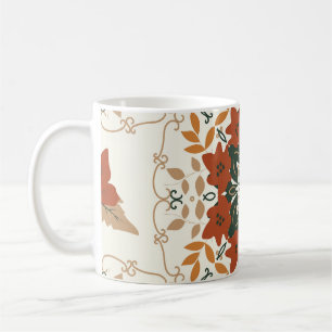 Taza De Café Susurros de otoño: mezcla geométrica floral