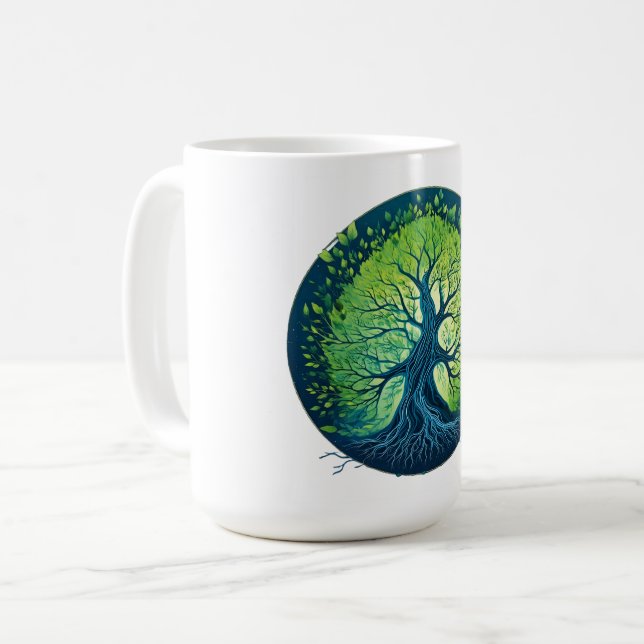 Taza De Café Susurros del viento: La esencia del árbol (Anverso izquierdo)