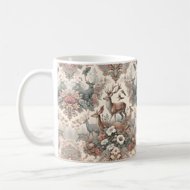 Taza De Café Susurros forestales encantados: Vida salvaje victo (Izquierda)