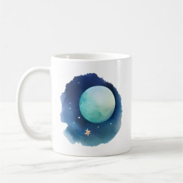 Taza De Café Susurros lunares: paisaje acuático nocturno
