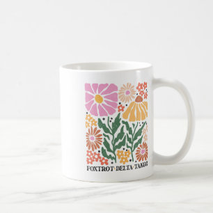 Taza De Café Sutil camiseta floral boho anti-Trump, no mi presi