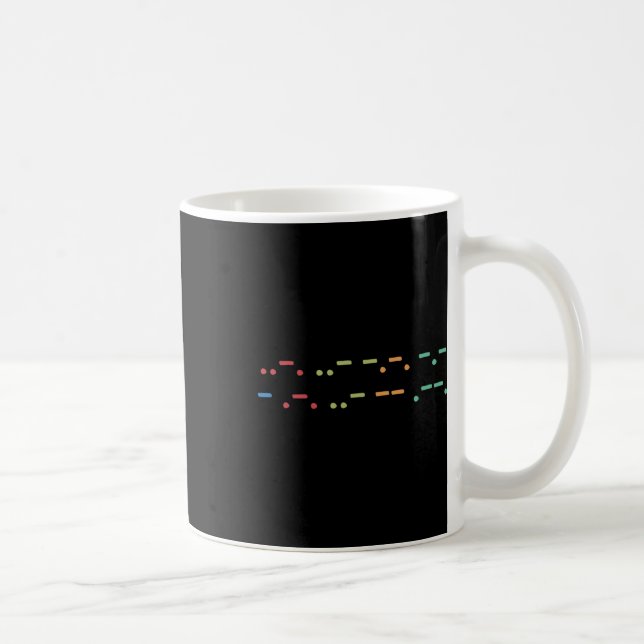 Taza De Café Sutil código Morse de protesta de justicia social  (Derecha)