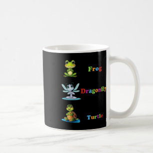 Taza De Café Sutil Humor Político Rana Dragonfly Turtle Yoga