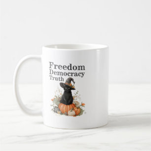Taza De Café Sutil Resistir Trump Libertad Democracia Verdad Br