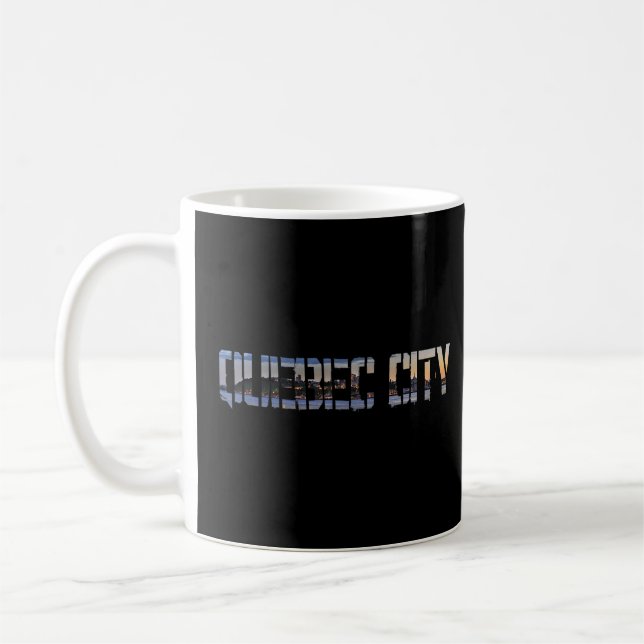 Taza De Café Suveniente de Quebec City Canada para hombres muje (Izquierda)