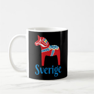 Taza De Café Sverige Suecia Dala Caballo sueco Dalecarlian Hors