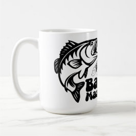 Taza De Café SVG Pesca personalizada con bajo maestro