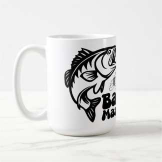 Taza De Café SVG Pesca personalizada con bajo maestro