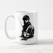 SVG Pescador y Caña de Pescar Personalizados