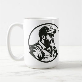 Taza De Café SVG Pescador y Caña de Pescar Personalizados