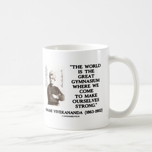 Taza De Café Swami Vivekananda Mundo Gran Gimnasio Fuerte (Derecha)