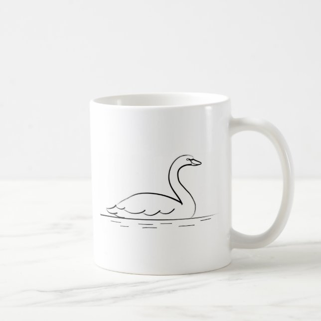 Taza De Café Swan de natación (Derecha)
