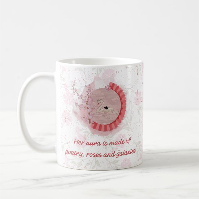 Taza De Café Swan elegante Mug (Izquierda)