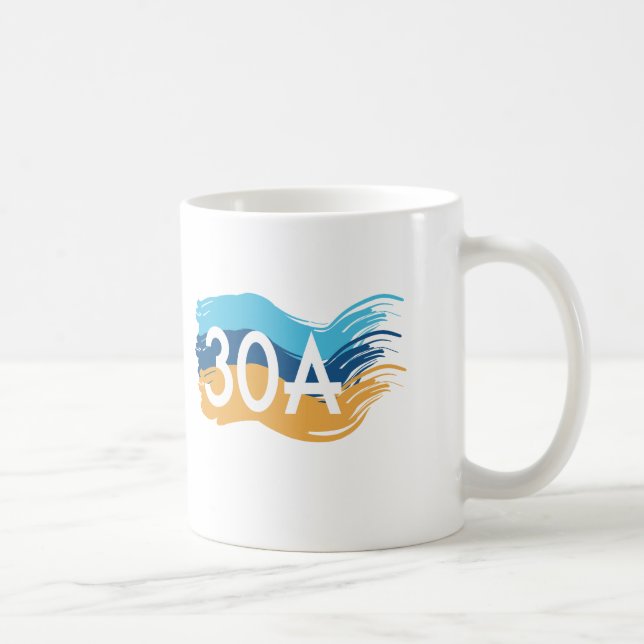 Taza De Café Swash de la playa de la carretera 30A la Florida (Derecha)
