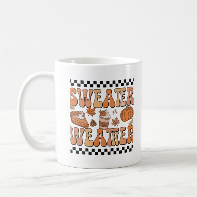Taza De Café Sweater Weater fall vibe (Izquierda)
