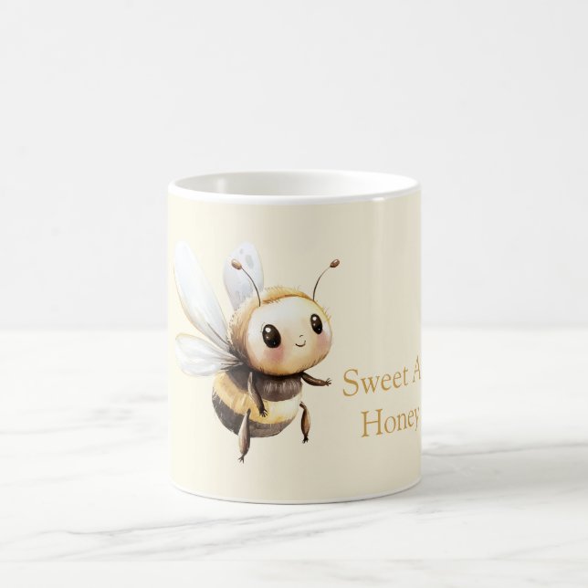 Taza De Café Sweet As Honey Cute Happy Bee (Centro)