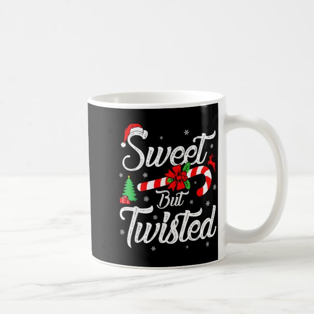 Taza De Café Sweet But Twisted Funny Christmas Candy Cane Xmas  (Derecha)