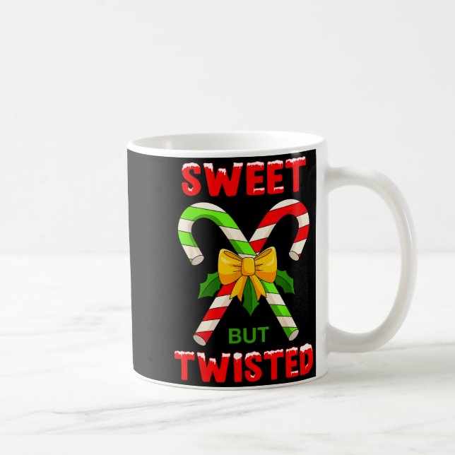 Taza De Café Sweet But Twisted Funny Christmas Candy Cane Xmas  (Derecha)