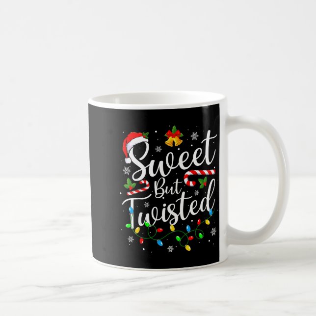 Taza De Café Sweet But Twisted Funny Christmas Candy Cane Xmas  (Derecha)