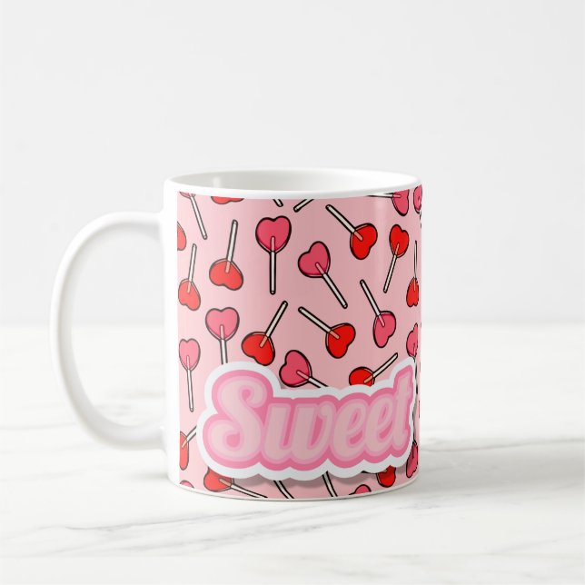 Taza De Café Sweet Candy Lollipop Girly Mug (Izquierda)