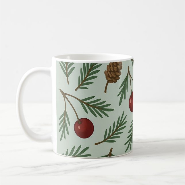 Taza De Café 🌿 Sweet Cherry Woodland Holiday Collection (Izquierda)