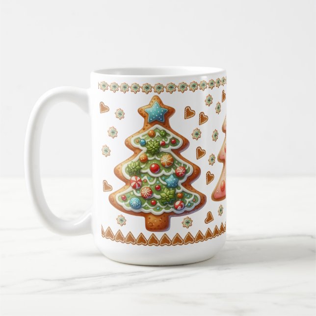 Taza De Café Sweet Christmas Trees Cookie Mug (Izquierda)