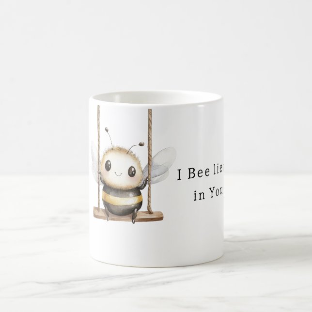 Taza De Café Sweet Cute Bee on Swing (Centro)