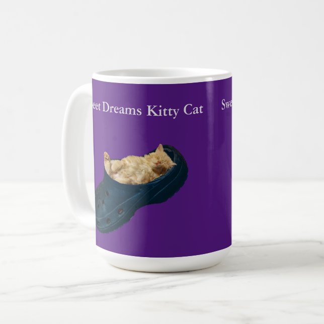Taza De Café Sweet Dreams Kitty Cat, Coffee Mug (Anverso izquierdo)