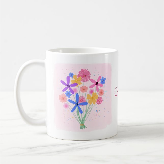 Taza De Café Sweet Floral Bouquet (Izquierda)