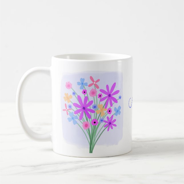 Taza De Café Sweet Floral Bouquet Coffee Mug (Izquierda)
