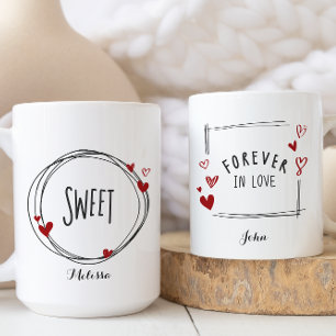 Taza De Café Sweet Forever Love Día de San Valentín Couple