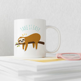 Taza De Café Sweet Napping Sloth "Take It Easy"