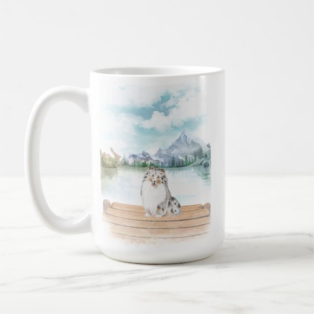 Taza De Café Sweet Shetland Sheepdog ceramic mug (Izquierda)