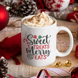 Taza De Café Sweet Treats Merry Eats Cute Christmas