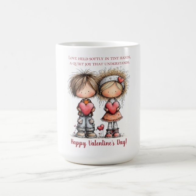 Taza De Café Sweet Valentine Friends – Whimsical Kids  (Centro)