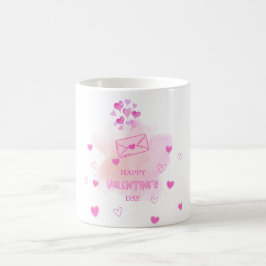 Taza De Café Sweet Watercolor Hearts Valentine’s Day Coffee Mug