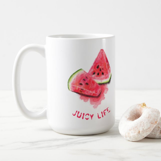 Taza De Café Sweet Watermelon Mug - Personalizado Textos (Con donut)