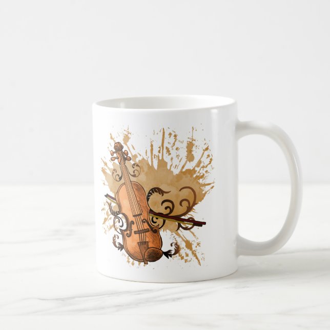 Taza De Café Swirl Violin Mug (Derecha)