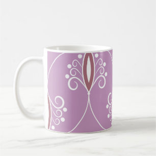 Taza De Café Swirling Elegance: Geométrica de época
