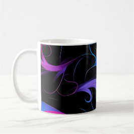 Taza De Café 💫 Swirling Pink & Violet Pattern - Elegant & Myst
