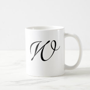 Taza De Café Swirls Monogrammed Mug