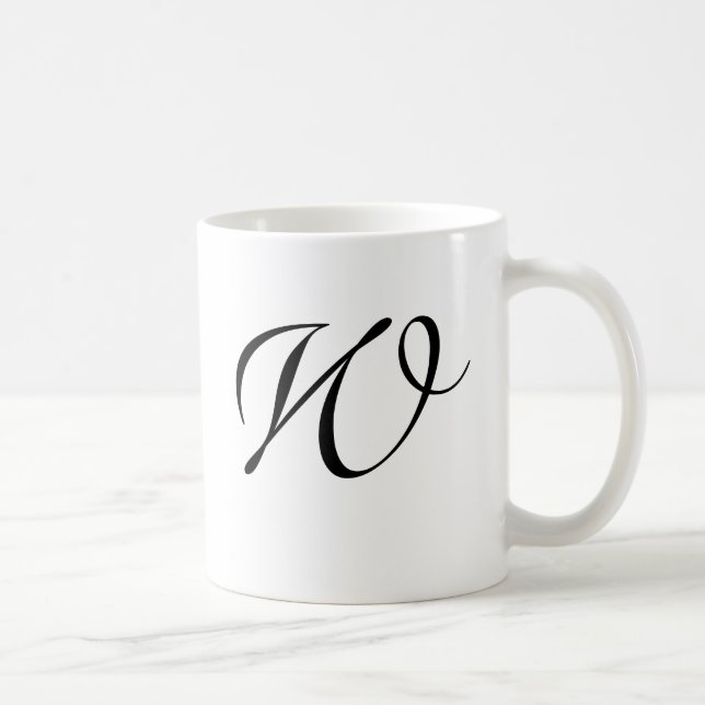 Taza De Café Swirls Monogrammed Mug (Derecha)