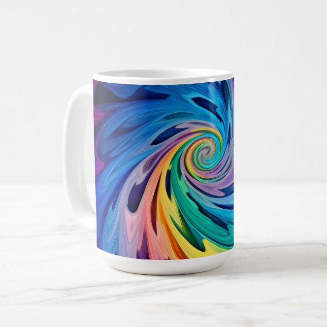 Taza De Café Swirls multicolores (Anverso izquierdo)