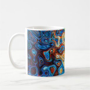 Taza De Café Swirls multicolores