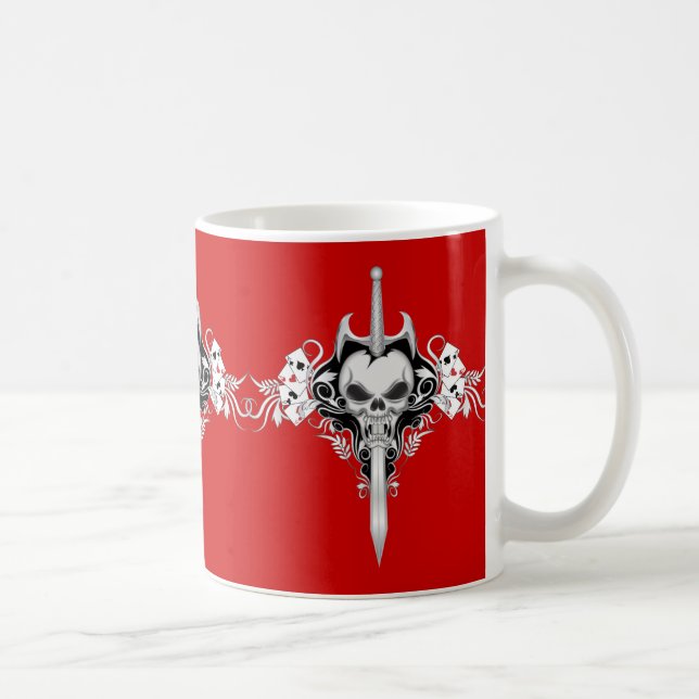 Taza De Café Sword Skull - BLK (Derecha)